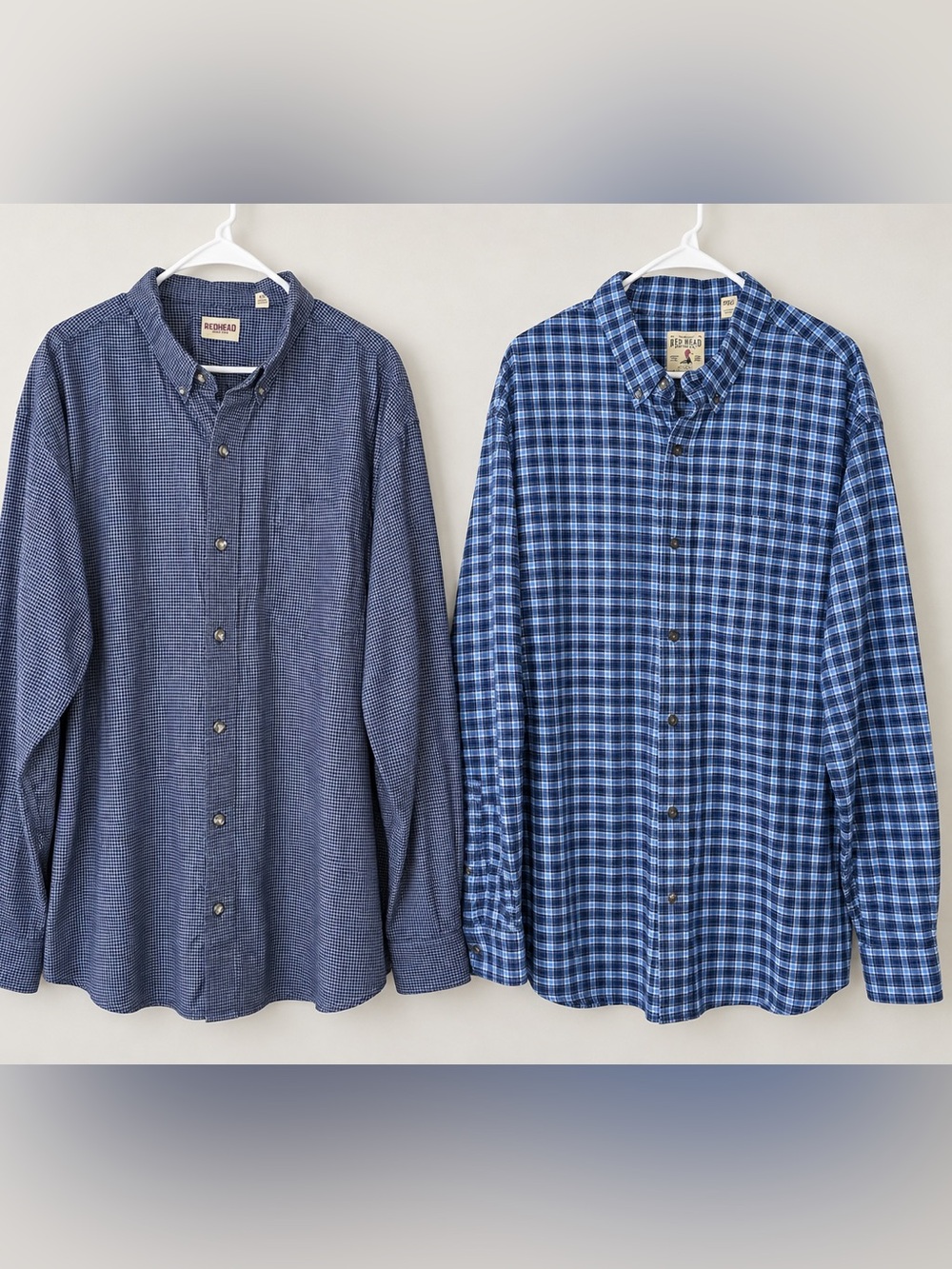 Men’s RedHead 3XL Long-Sleeve Button-Down Shirts– 2-Piece Bundle